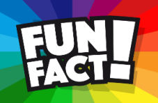 An illustration with the words FUN FACTS in bold white against a rainbow of colours