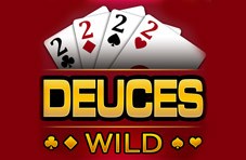 logo of Deuces Wild with 4 deuces spread out above the words Deuces Wild