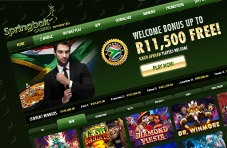 screenshot of the Springbok casino homepage