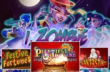 logos of the four top online casino games for 2018