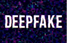 the words DeepFake in white on a colorful background